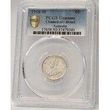 AUSTRALIA 1918 . SIXPENCE . GENUINE AUSTRALIA 1918 . SIXPENCE . GENUINE